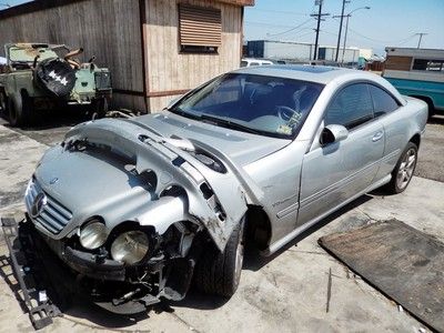 2003 mercedes cl55 supercharged damaged clean title runs no reserve sale !!!!!!!