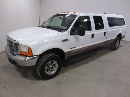 00 ford f-350 power stroke lariat 4x4 crew long bed topper 7.3l diesel 1 co ownd