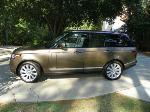 2014 land rover rangerover v-8 supercharged nara bronze ivory/ espresso low mile