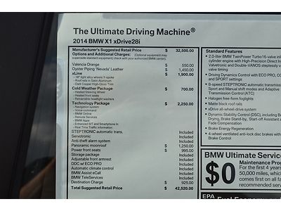 great lease/buy! 14 bmw x1 28i tech cold weather xline pano moonroof leather, image 25