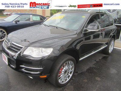 Black VW Touareg 2 VR6 V6 SUV 3.6L All Wheel Drive Leather Sunroof Smoke free, image 2