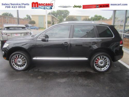 Black VW Touareg 2 VR6 V6 SUV 3.6L All Wheel Drive Leather Sunroof Smoke free, image 3