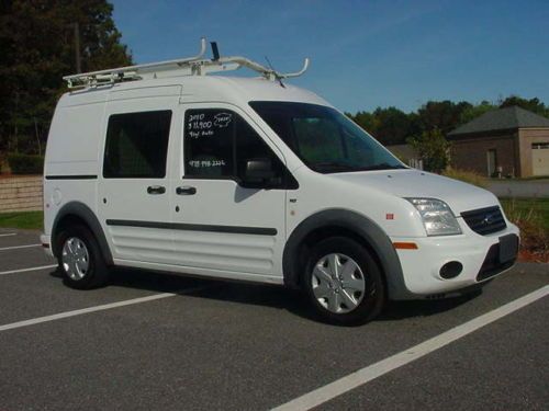 10 ford transit connect cargo van 4 cyl auto loaded 105k shelve bins ladder rack