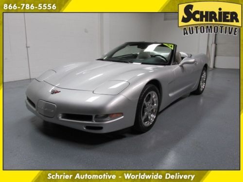 2002 chevy corvette silver soft top convertible 5.7l v8 automatic bose rwd