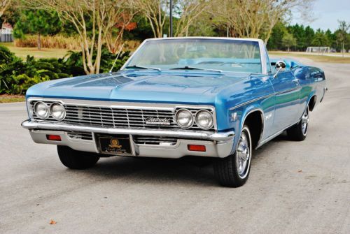 Spectacular big block 396 1966 chevrolet impala ss convertible a/c ,p.s , p.b