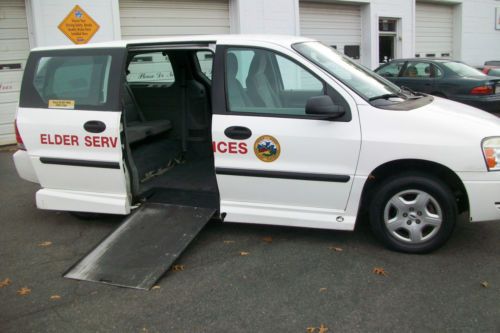 Handicap van wheelchair ramp conversion fully electric raised floor wheel chair