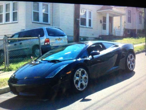 2004 lamborghini gallardo base coupe 2-door 5.0l black beautiful low miles