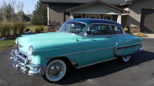 One Owner 1953 Chevrolet Belair 2 Door Sedan Completely Restored Blue Flame Six, US $33,995.00, image 4