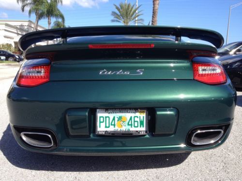 Turbo S Cabriolet - 1 Owner - Clean Carfax - Full Leather - Porsche Racing Green, image 5