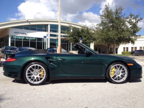 Turbo S Cabriolet - 1 Owner - Clean Carfax - Full Leather - Porsche Racing Green, image 7