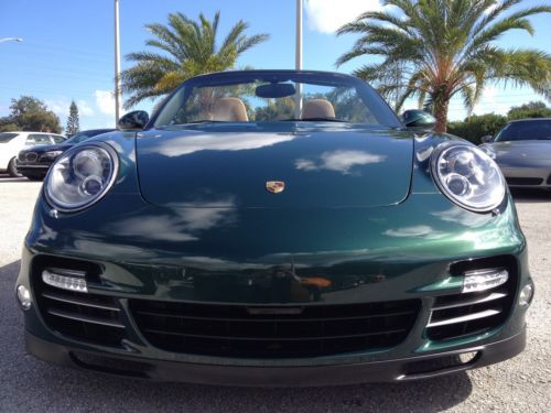 Turbo S Cabriolet - 1 Owner - Clean Carfax - Full Leather - Porsche Racing Green, image 9