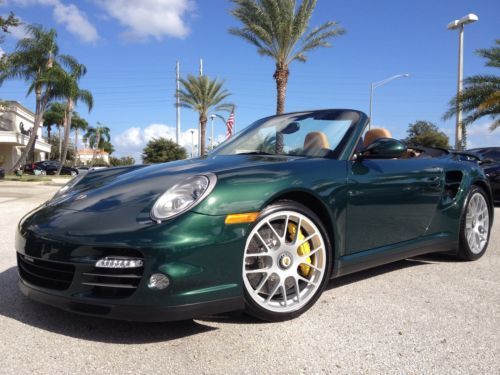 Turbo S Cabriolet - 1 Owner - Clean Carfax - Full Leather - Porsche Racing Green, image 45