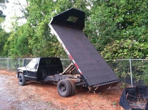 1994 gmc sierra 3500 6.5l turbo diesel flatbed dump truck!