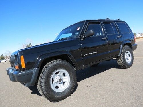 1999 jeep cherokee sport 4x4 4.0 6cyl new 31" tires 2" lift clean history sharp