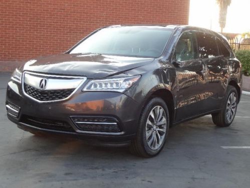 2014 acura mdx sh-awd w/ tech pkg damaged salvage only 43 miles wow runs! l@@k!!