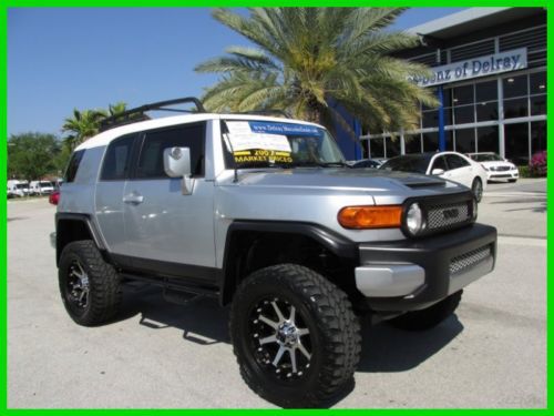 07 silver lifted f-j cruiser 4l v6 4wd suv *pro-comp lift kit *incline gauge *fl