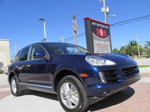 08 marine blue awd cayenne s suv -leather + wood steering wheel --memory seats