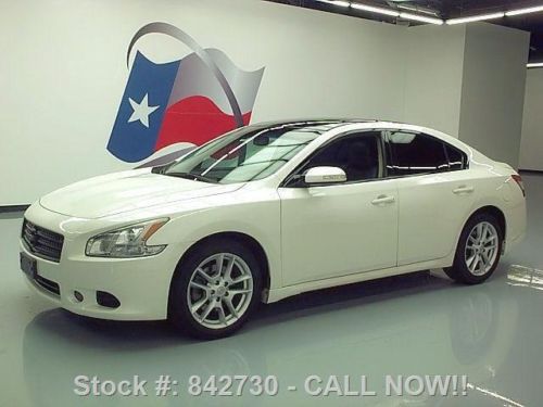 2009 nissan maxima 3.5 sv auto sunroof leather only 52k texas direct auto