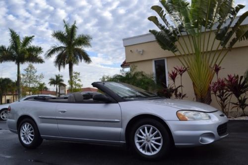2001 sebring lxi florida convertible leather cd changer serviced carfax cert