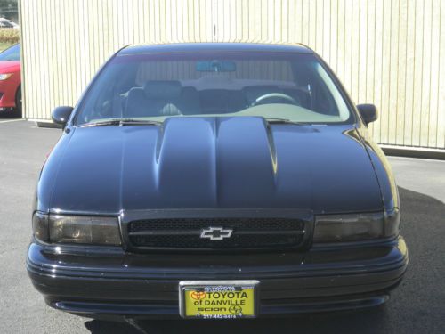 1994 Chevrolet Impala SS Black 20" Foose wheels MSD Cowl Hood Nice Lowered, image 8