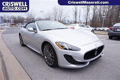 2014 maserati granturismo convertible sport silver blue leather ferrari v8 load