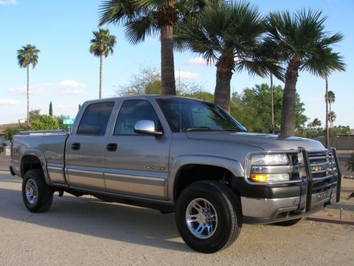 2002 chevy k2500 lt crewcab swb 4x4 duramax diesel x clean  !rust free!  arizona