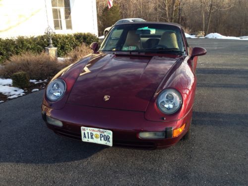 1997 porsche 993, cabriolet 6 speed  66988 miles area red/ beige