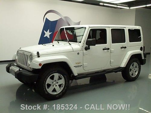 2012 jeep wrangler unltd sahara 4x4 v6 hard top leather texas direct auto