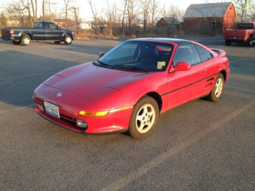 1991 red toyota mr2 turbo leather 200hp 84k mile!! rare!! low miles!!