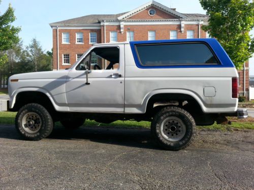 1985 ford bronco border patrol edition 4x4- factory ho 351, lift/ramming bumper