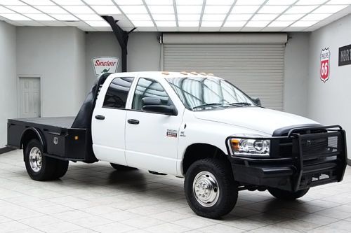 2009 dodge ram 3500 diesel 4x4 dually 6-speed flat bed hauler texas truck