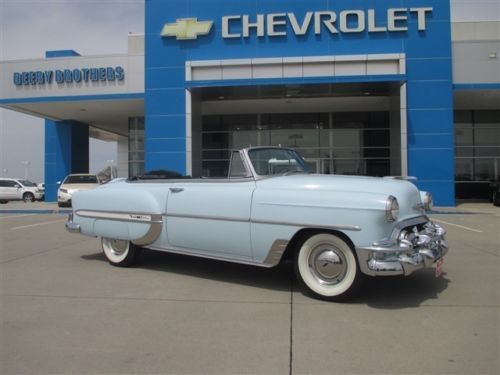 1953 chevy bel air convertible light blue white walls chrome excellent