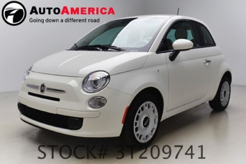 2014 fiat 500 pop 18 actual miles white with ivory and rosso interior auto