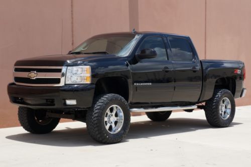 07 chevy silverado z71 4x4 ltz crew cab 5.3l lifted 1 owner carfax certified!