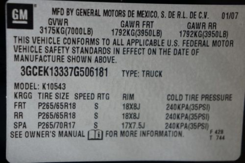 07 CHEVY SILVERADO Z71 4X4 LTZ CREW CAB 5.3L LIFTED 1 OWNER CARFAX CERTIFIED!, US $20,495.00, image 86