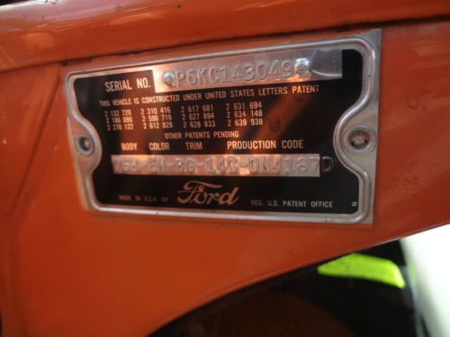 1956 Ford Fairlane Sunliner Convertible,NO RESERVE, Orig Mandarin Orange/White, image 10