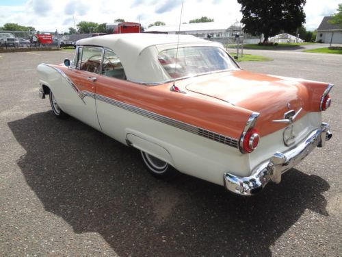 1956 Ford Fairlane Sunliner Convertible,NO RESERVE, Orig Mandarin Orange/White, image 22