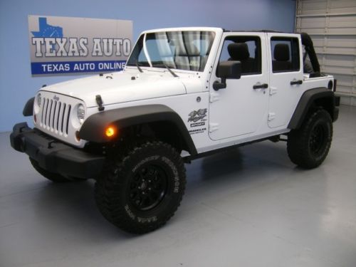 We finance!!!  2013 jeep wrangler unlimited sport 4x4 hard top 9k mi texas auto