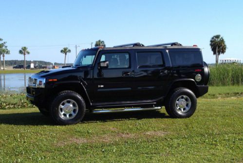 2006 hummer h2 suv - black/wheat; 97k miles; original owner; excellent condition