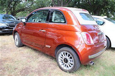 Fiat 500 2dr convertible lounge low miles gasoline 1.4l 4 cyl rame (copper)