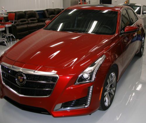 Htf cadillac cts 3.6l twin turbo tt v sport premium red obsession jet black auto