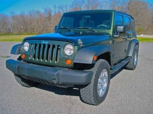 4x4 4wd unlimited x wrangler  07 6speed manual green soft top