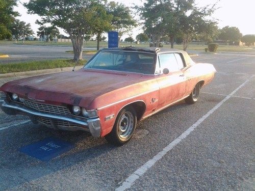 Rare 1968 chevrolet impala base hardtop 2-door 5.4l