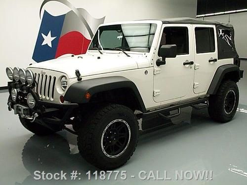 2010 jeep wrangler unltd sport 4dr lifted 4x4 winch 35k texas direct auto