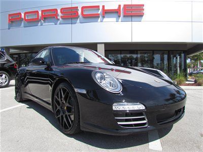 2010 4s 911 coupe, black on black, certifed, 6 speed, sport chrono, bose, nav!