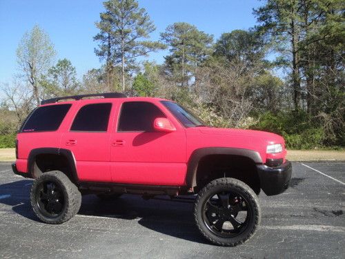 2003 chevy z71 tahoe custom lifted line-x redneck barbie 24s/37s