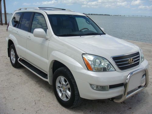 2005 lexus gx470 pearl white with only80k miles stunning florida suv