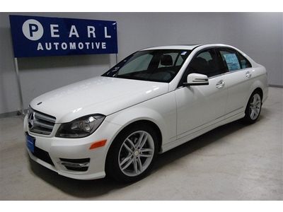 C300 sport new 3.0l cd awd arctic white black  mb-tex seat trim keyless-go abs