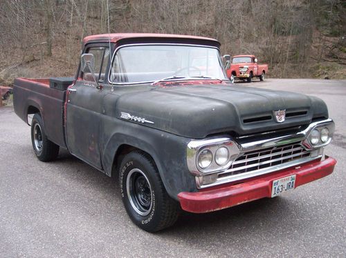 1960 ford f-250 pickup (running, rat rod, hot rod project)