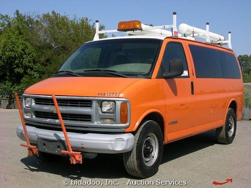 Chevrolet 3500 utility cargo van 5.7l vortec cold a/c onboard inverter bidadoo